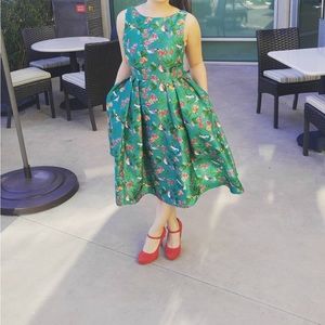 Eshakti tea length 50s style dress
